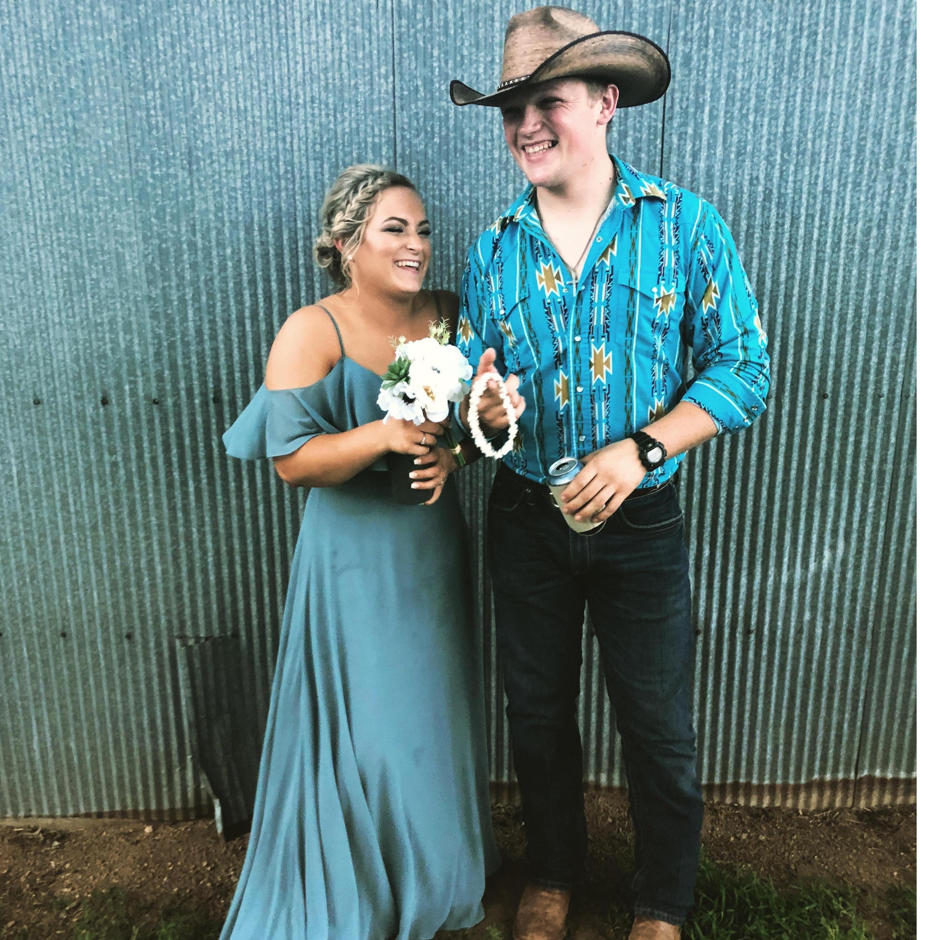 I caught the bouquet and Dylan caught the garter...next thing we know it's time for OUR wedding!