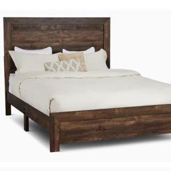 Ollie Dark Tone Panel Bed Frame