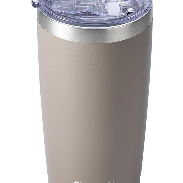 SUNWILL Travel Coffee Tumbler 20 oz, Insulated Mug with Lid, Stainless Steel Cup for Outdoor, Powder Coated Taupe