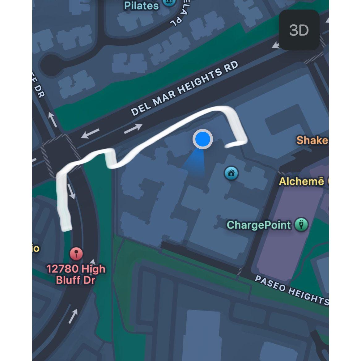 Free street parking on High Bluff drive, follow white line to walk to welcome reception