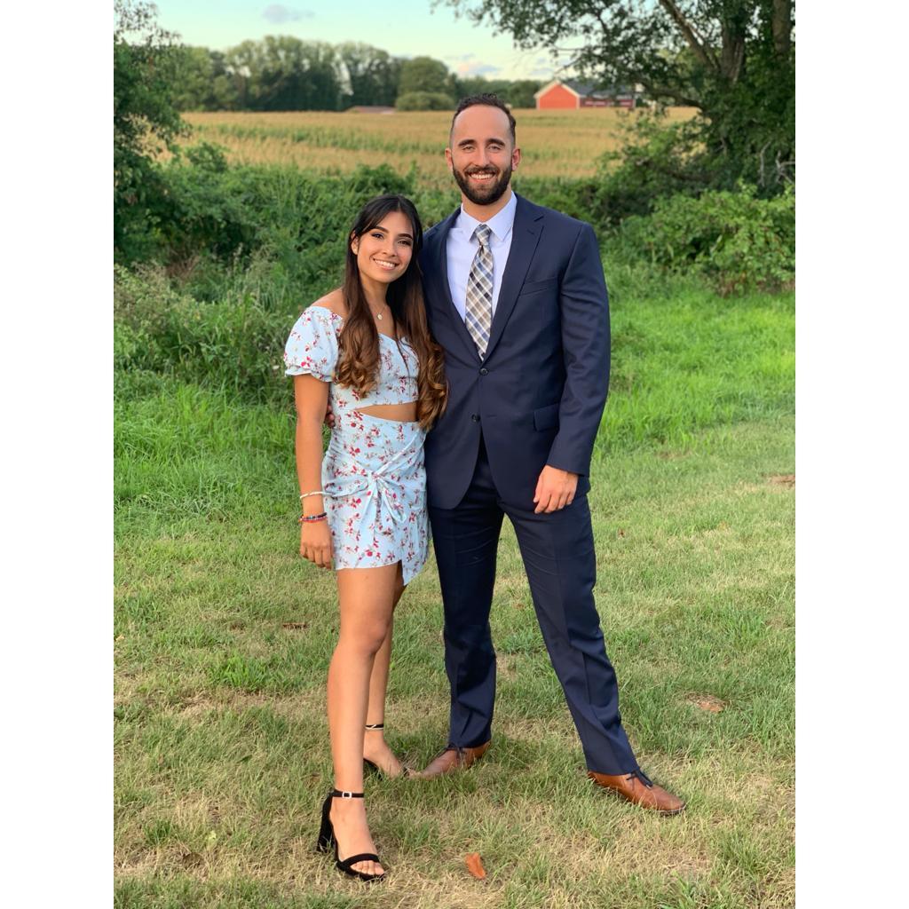We were actually at a friend's wedding for our first date. 08/29/2020