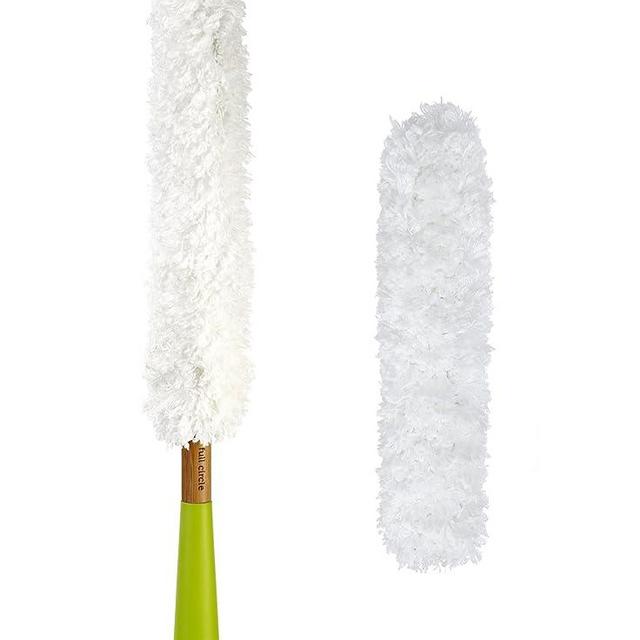 Full Circle Dust Whisperer Washable Microfiber Duster + 1 Replacement Head