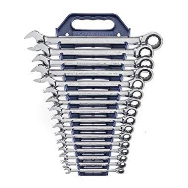 GEARWRENCH 16 Pc. 12 Point Ratcheting Combination Metric Wrench Set - 9416