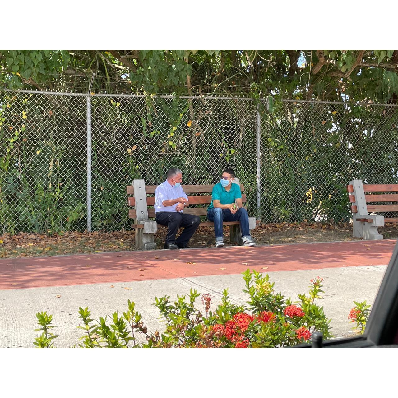 Talking to her father, Hno. Roberto. My emotions were scrambled eggs.