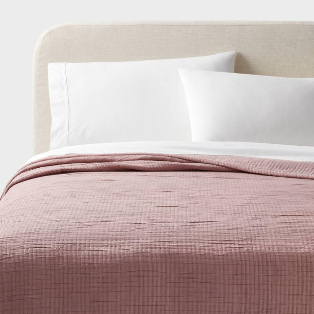 Full/Queen Double Cloth Quilt Mauve - Threshold™