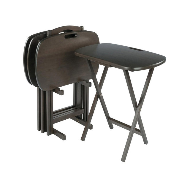 Winsome Lucca 5-Piece Wood Snack Table Set