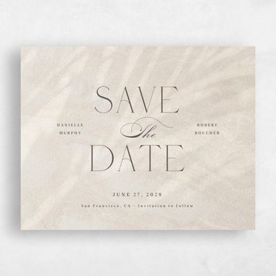 Classic Greige, Beige Wedding Save the Date - Grandscape Landscape