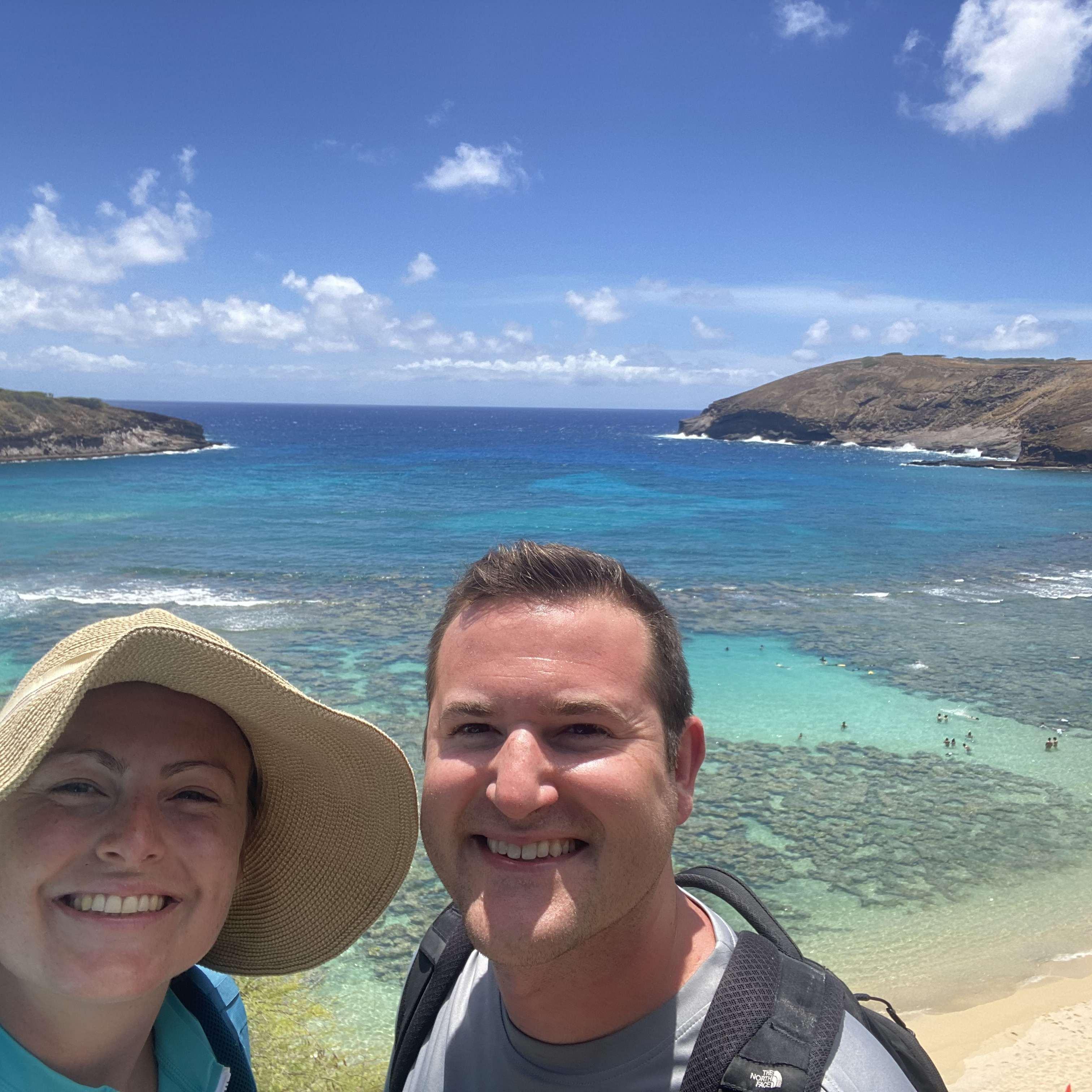 Sean humored me and got up at 5am so we could be the first to Hanauma Bay! 