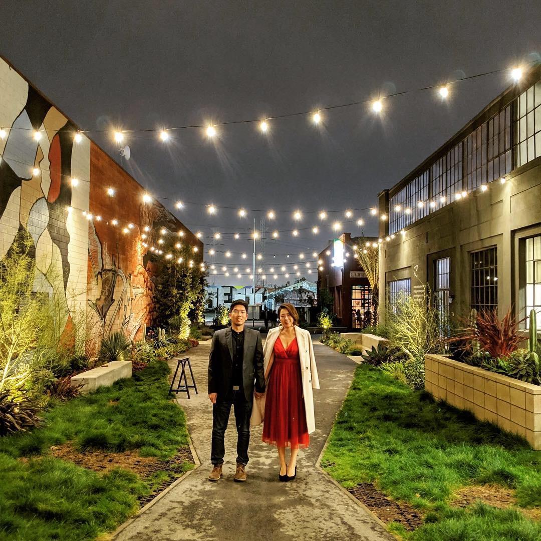 Our first Valentine's Day after the engagement in Los Angeles, 2019.