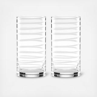 Charlotte Street Highball Glass, Set of 2