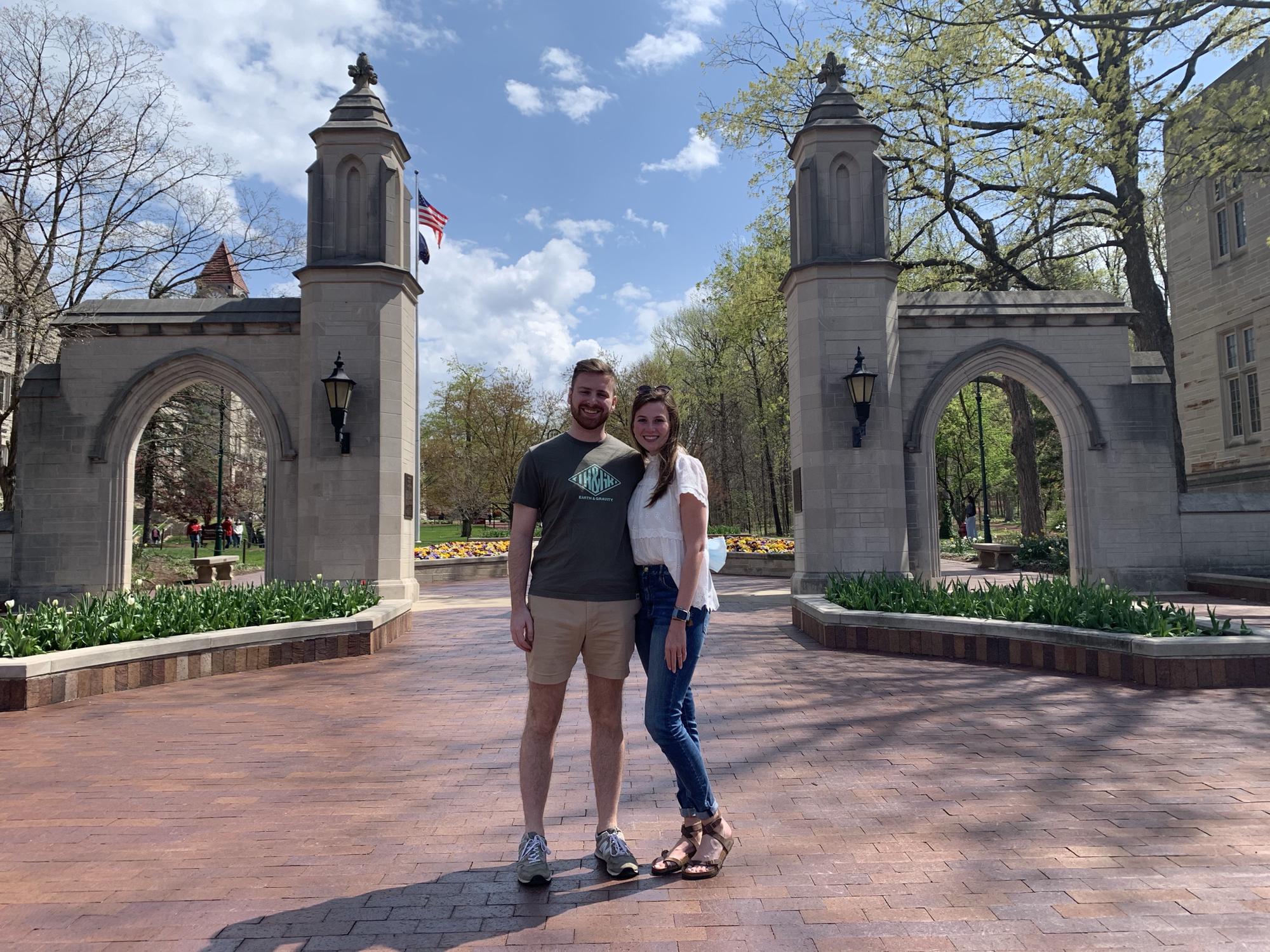 April 9, 2021: Visiting IU before Johnathan moved up to Bloomington.