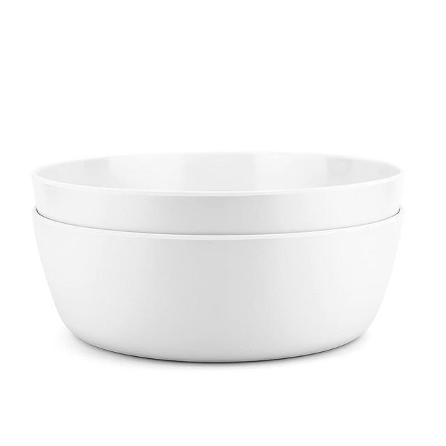 KOXIN-KARLU 11-inch Melamine Mixing and Serving Bowls, set of 2 White