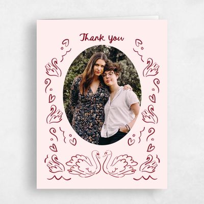Pink Whimsical Wedding Thank You - Somero Photo