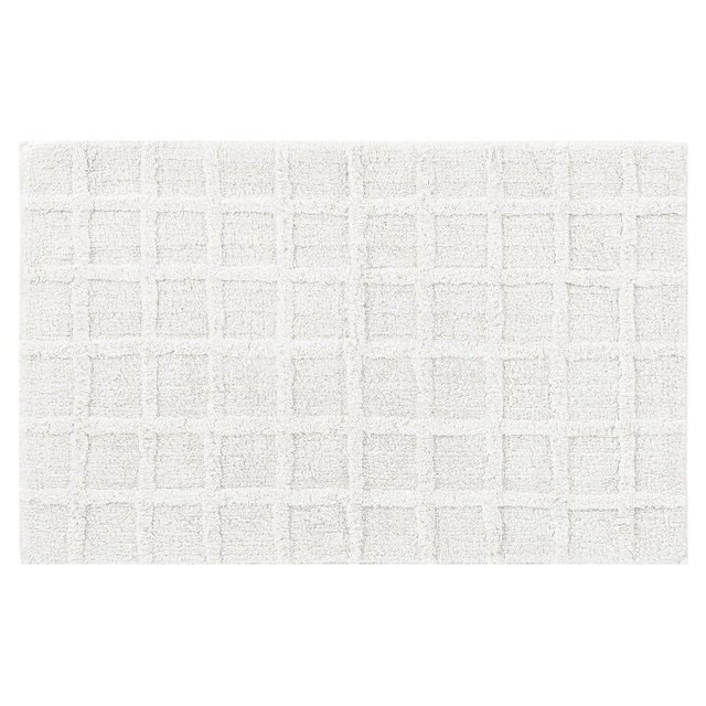 White Arlette Cotton Bath Mat, 20x30"