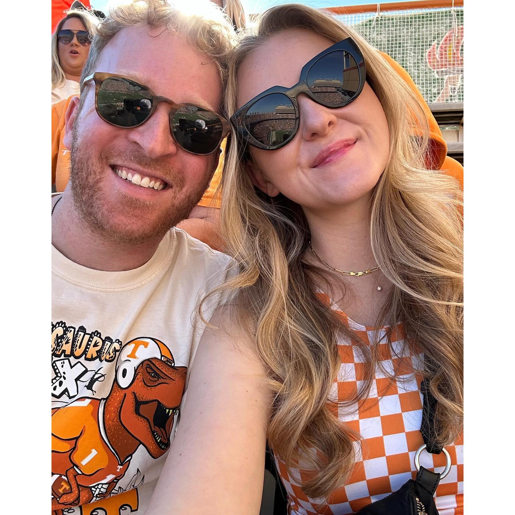 Cheering for University of Tennessee Fall 2023