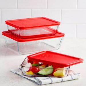 Pyrex - 6-Pc. Rectangular Storage Set