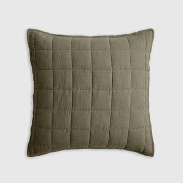 European Linen Box Quilted Euro Sham