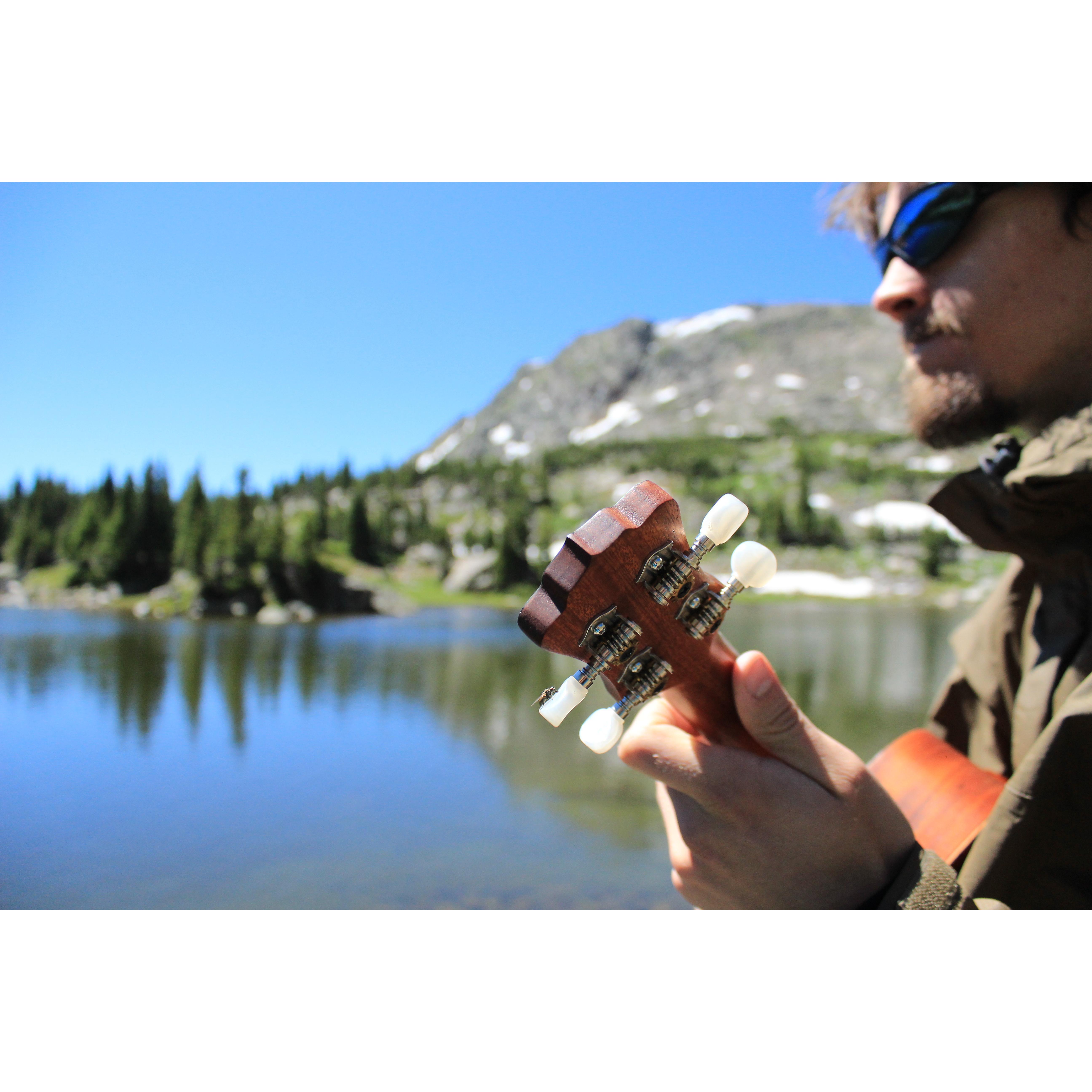 Ethan's ukelele seranade during a backpacking trip to Chicago Basin, summer 2015