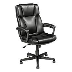 Realspace® Breckland High-Back Executive Chair, Black						        														 					Item # 																																	494128