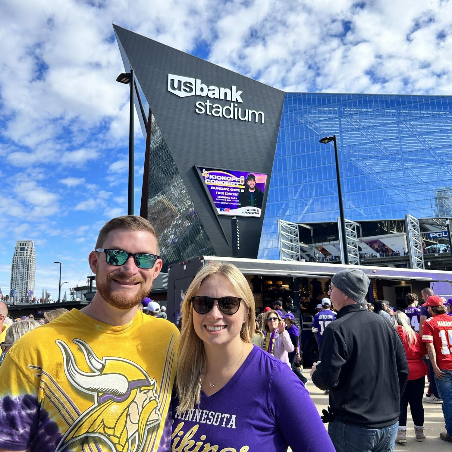 First Vikings game as a couple!