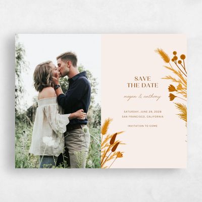 Linen, Beige Wedding Save the Date - Brendlyn Photo