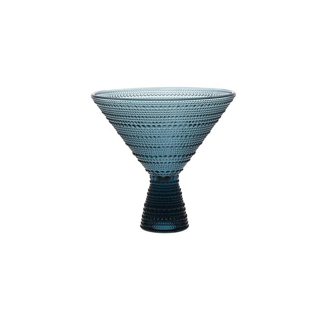 Fortessa Jupiter Beaded Hobnail Glass, 11.5 Ounce Martini (Set of 4), Cornflower Blue