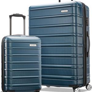 Samsonite Omni 2 Hardside Expandable Luggage with Spinner Wheels, 2-Piece Set (19/28), Nova Teal