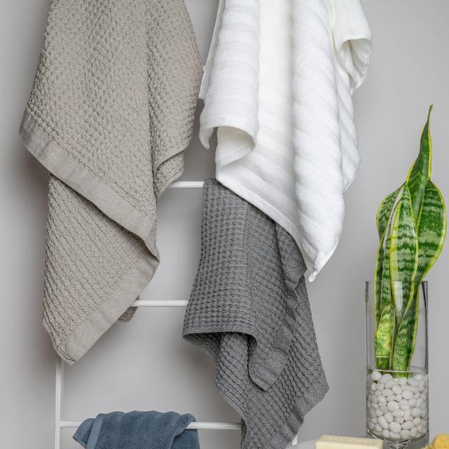 Waffle Towels Set, (Color: Dune), Nutrl Home