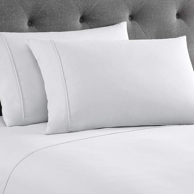 UGG 01330 Alahna Queen Bed Sheets and Pillowcases 4-Piece Set Sleep in Luxury Machine Washable Deep Pockets Wrinkle-Resistant Silky Cooling Technology for All-Season Comfort, Queen, Stone
