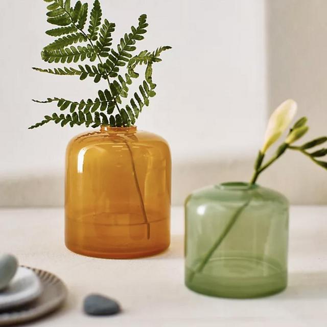 Glass Bud Vases, Set of 2
