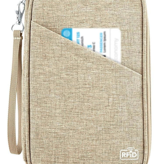 Passport Holder Family, Women Rfid Blocking Passport Wallet, Travel Essentials Premium Wallets, Waterproof Passport Holders Bag for Men Traveling, Travel Document Organizer Credit Cards Case