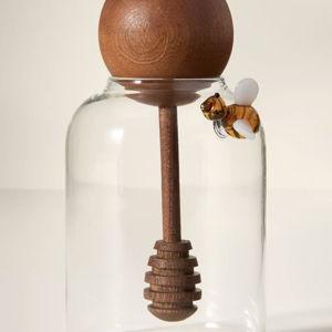 Catania Glass Honey Pot