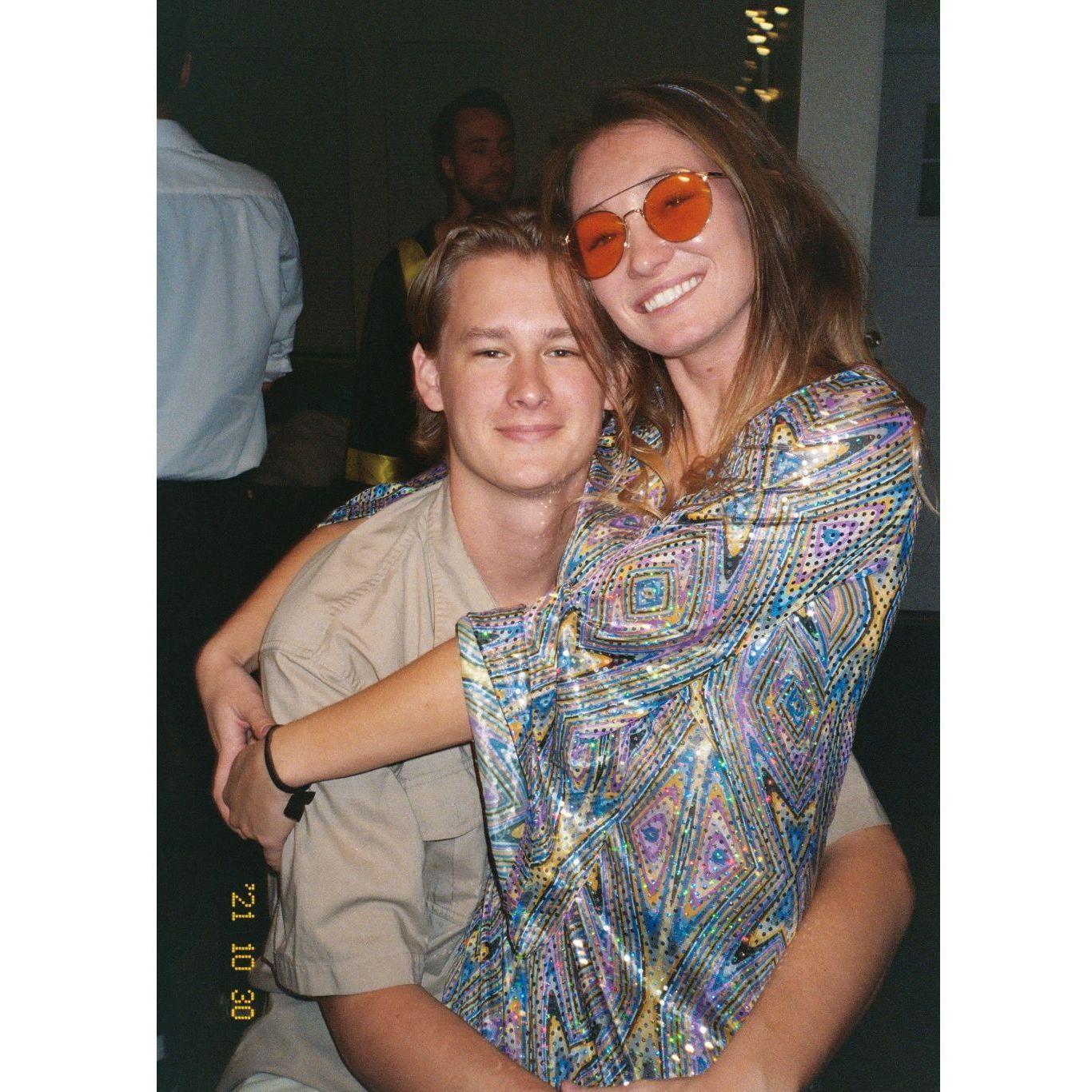 Halloween, part 2. Steve Irwin and his dancing queen.