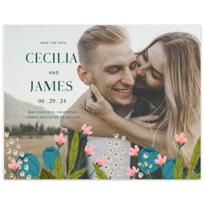 Emerald, Green Wedding Digital Save the Date - Ybel Photo