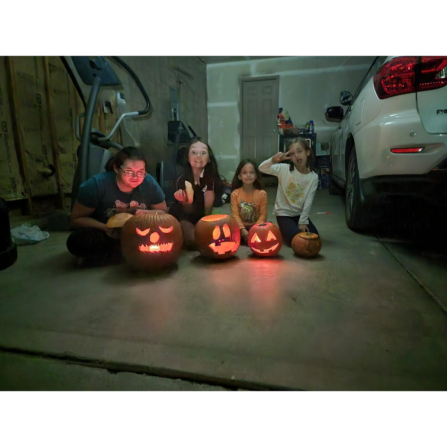 Punkin' carvin'.