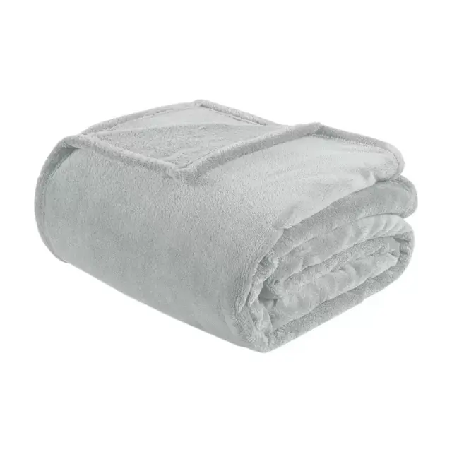 Intelligent Design Microlight Plush Full/Queen Blanket in Grey