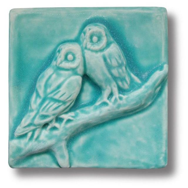 Owl Friends Art Tile 4x4"