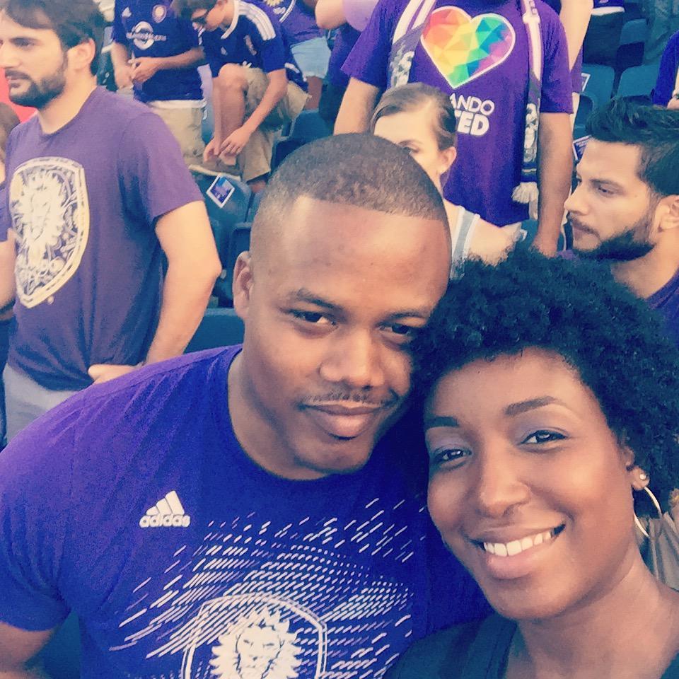 Sneaking a quick pic at an Orlando City Soccer Match