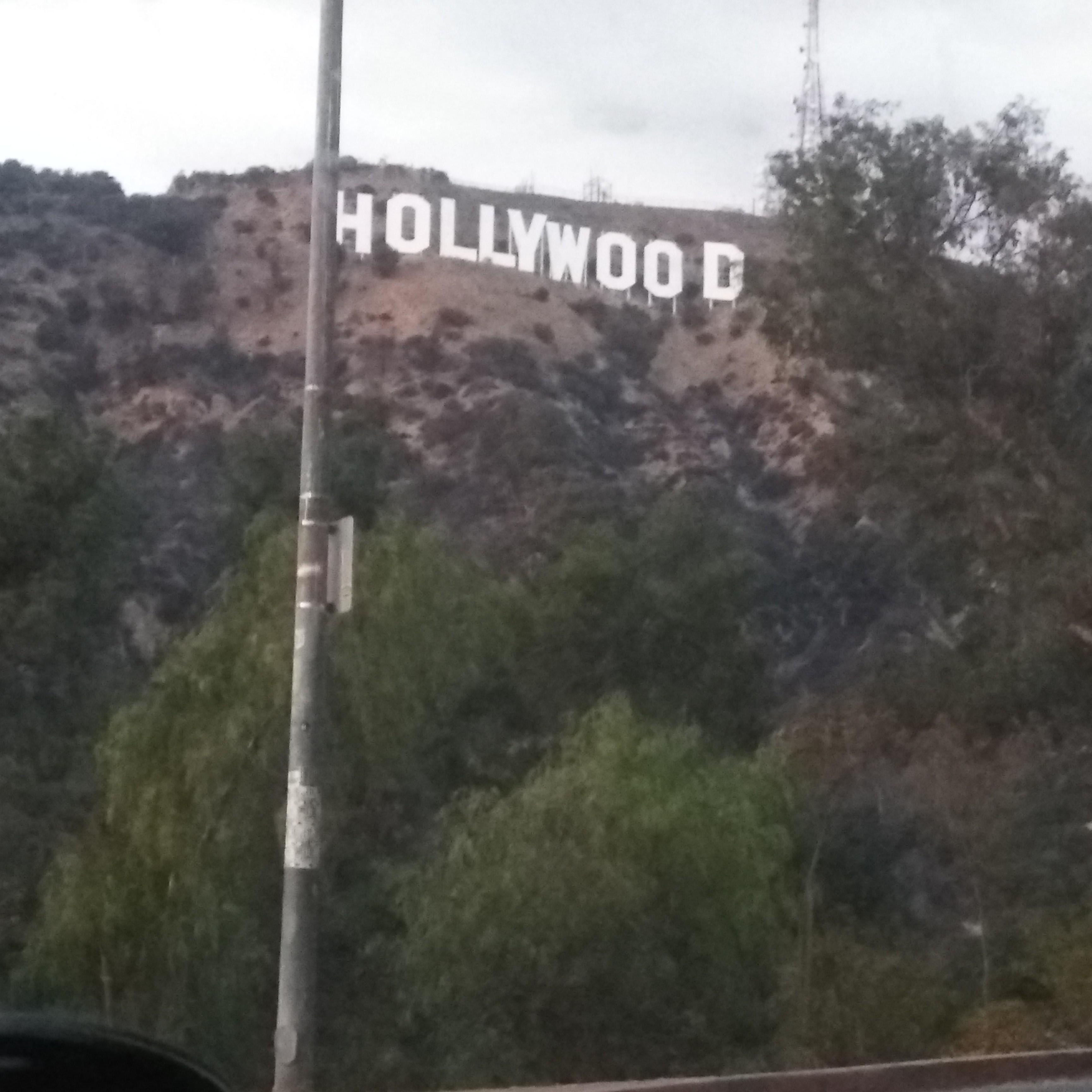 Us at the Hollywood sign. This was as far as i was going. It was extremely too high for me..lol