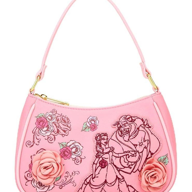 Loungefly Disney Beauty and the Beast Pink Roses Crossbody Bag — BoxLunch Exclusive MULTI NONE