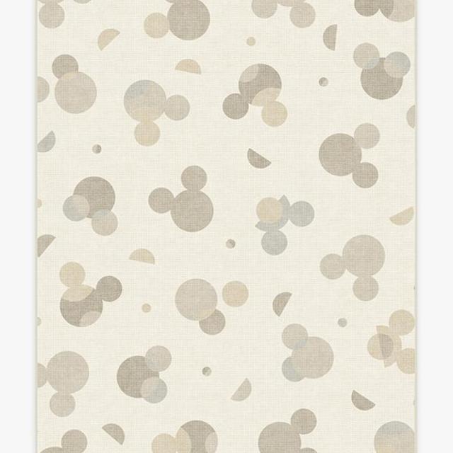 Mickey Polka Dots Natural Rug (5'x7')