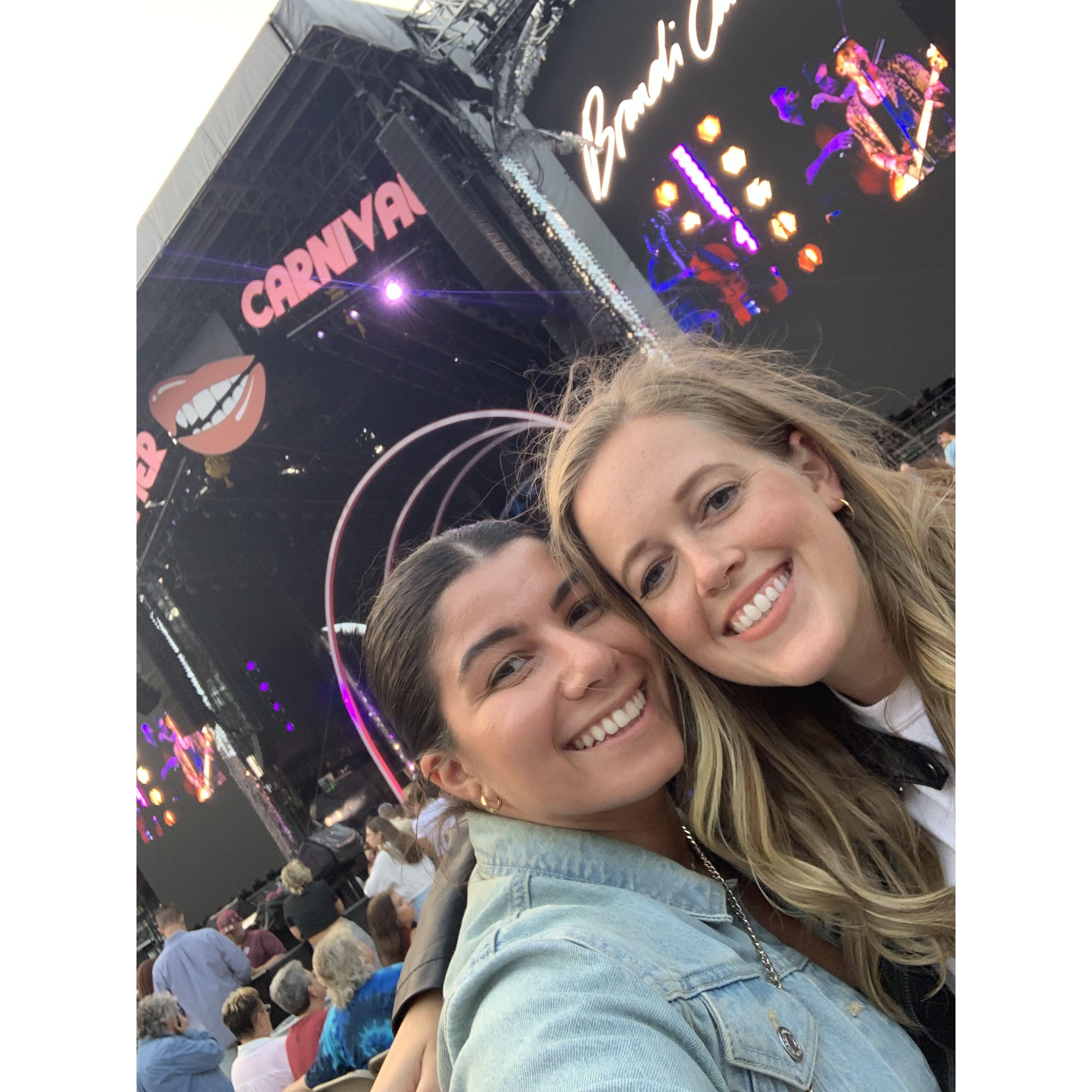 We love going to concerts together! This was us at P!nk.