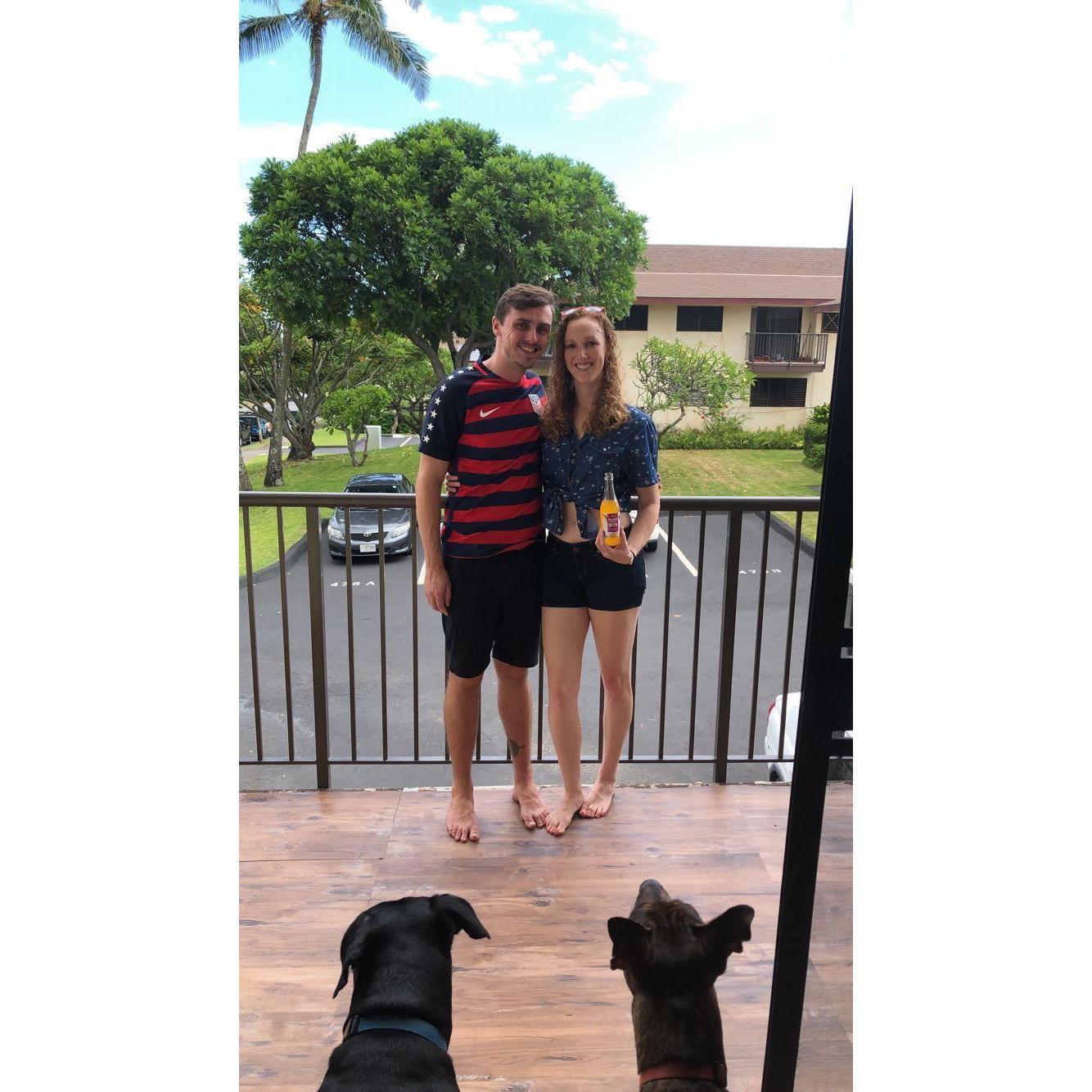 4th of July in our new place with our pups!