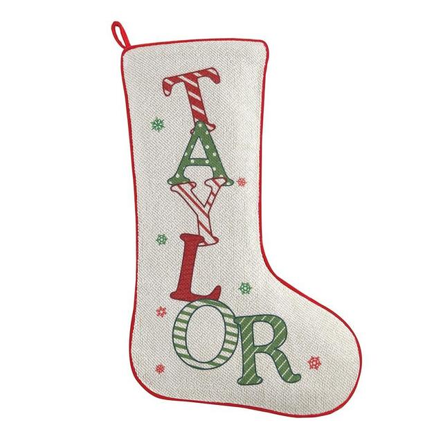 Let's Make Memories Personalized Christmas Stocking - Festive Name Christmas Stocking - for Family - Light Design