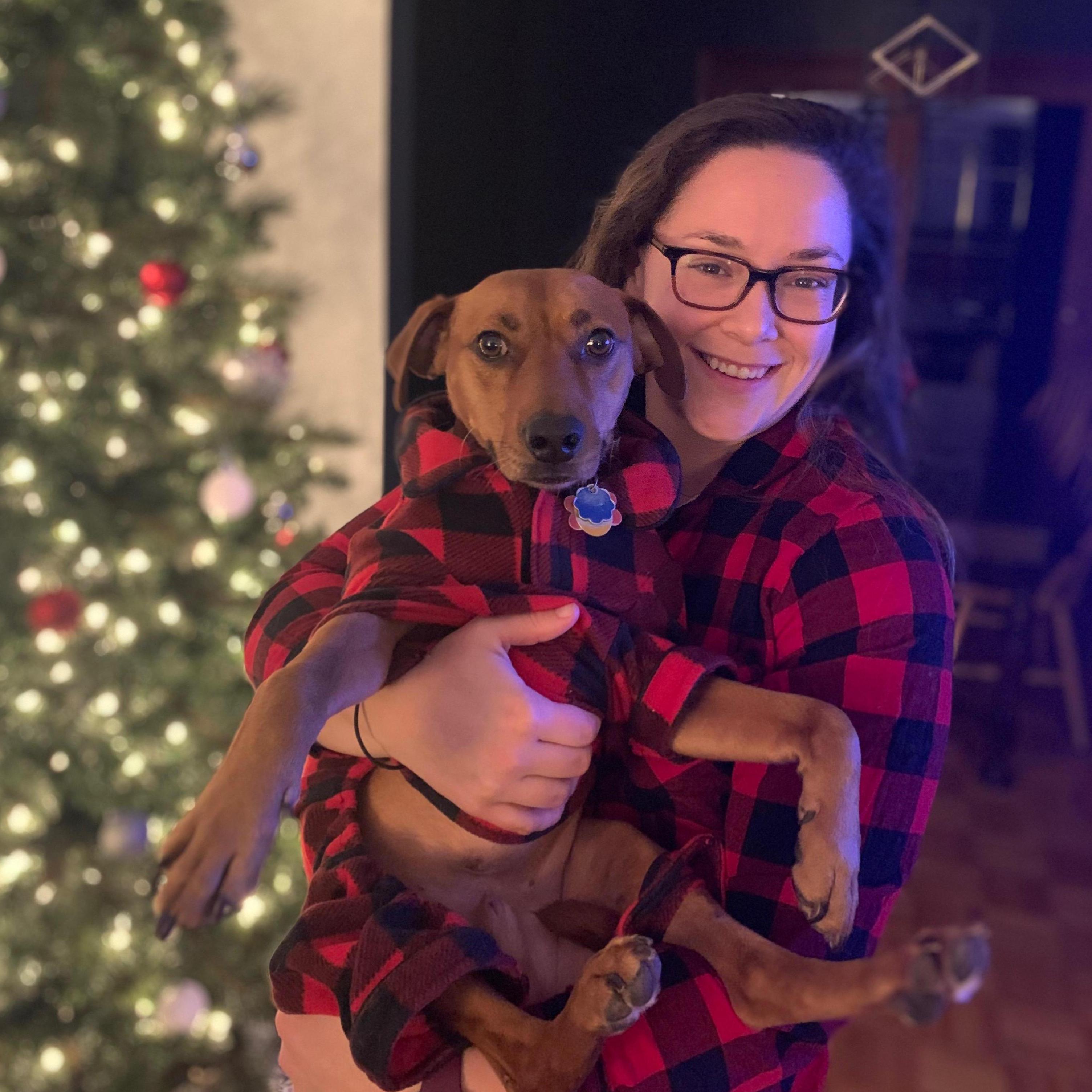 Dec. 2019. Asheville, NC. Our first Christmas in our new house complete with matching pajamas for Tamale and Caroline.