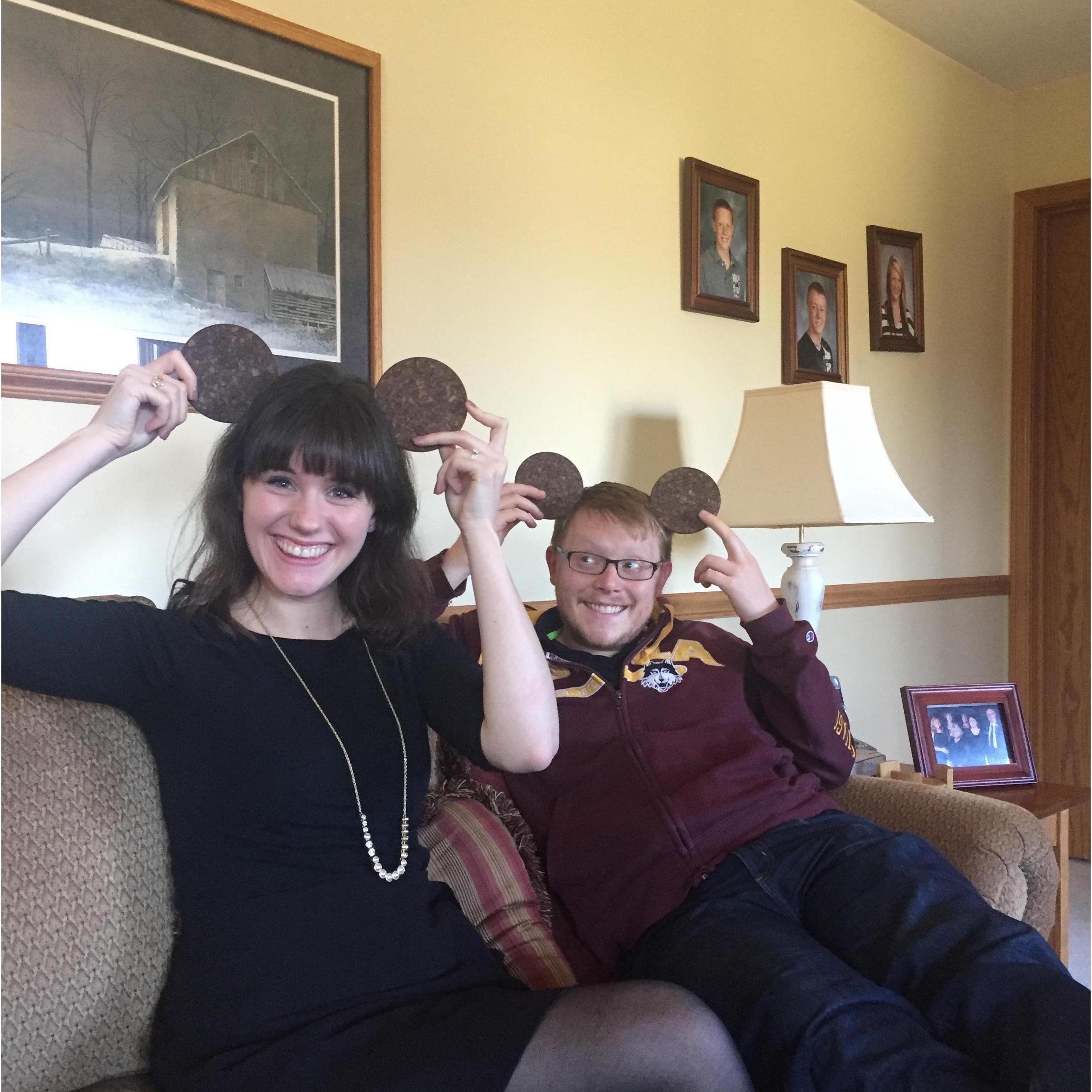Just being silly best friends :)
(Little did we know, we'd be honey-mooning in Disney World 2 years later!)