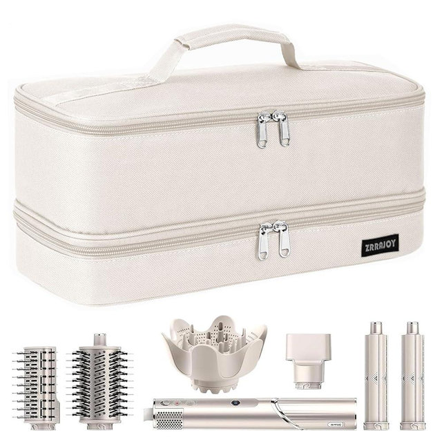 ZRRAJOY Double Layer Storage Case For Shark Flexstyle, Travel Carrying Case For Shark 430/440 Flexstyle, Organizer Bag For Shark Flexstyle/Dyson Airwrap Styler Attachments