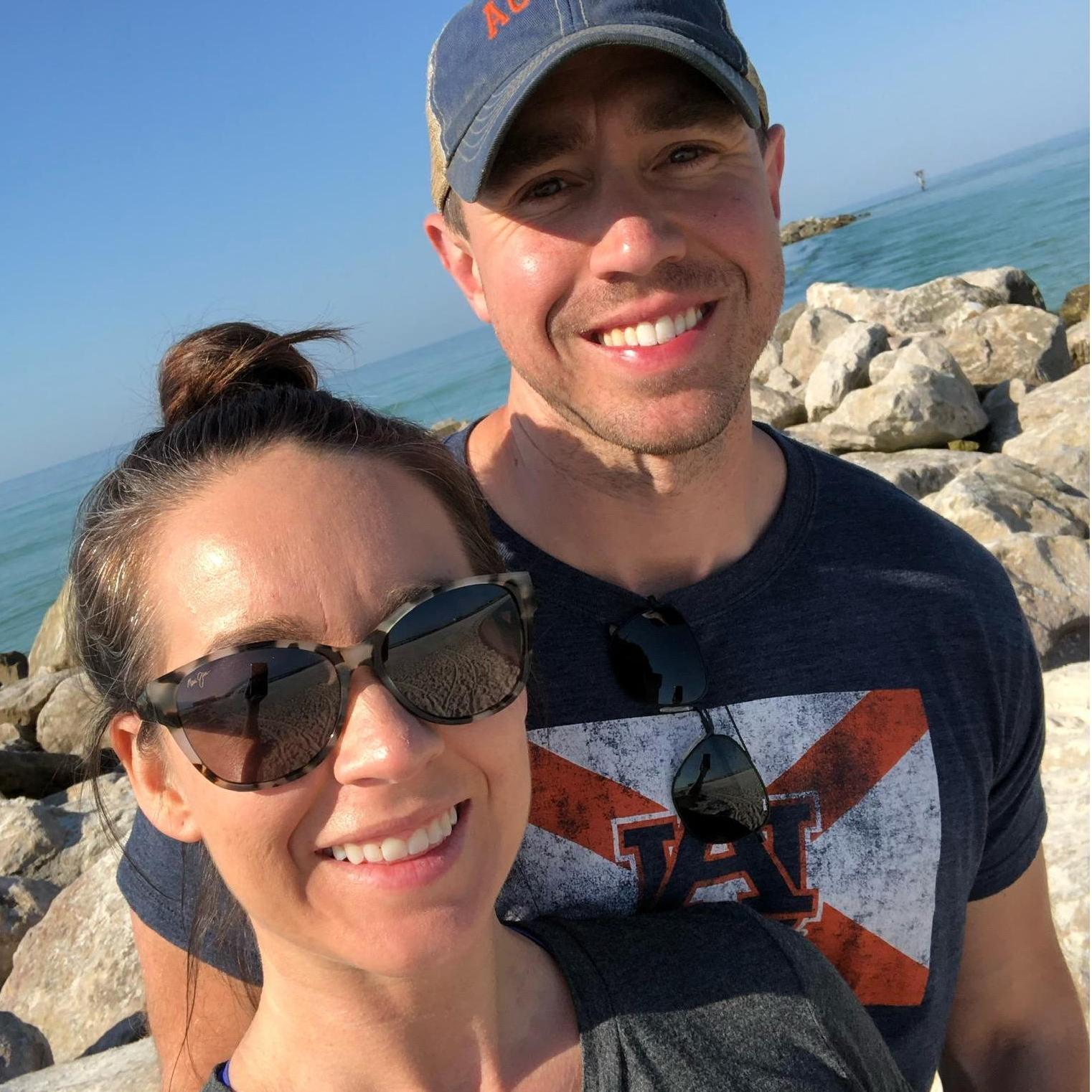 Our first picture together at Alabama Point in Orange Beach. Little did we know this would be our proposal location a few years later!