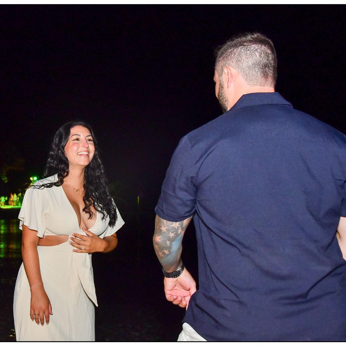 The moment after I said "Yes!"