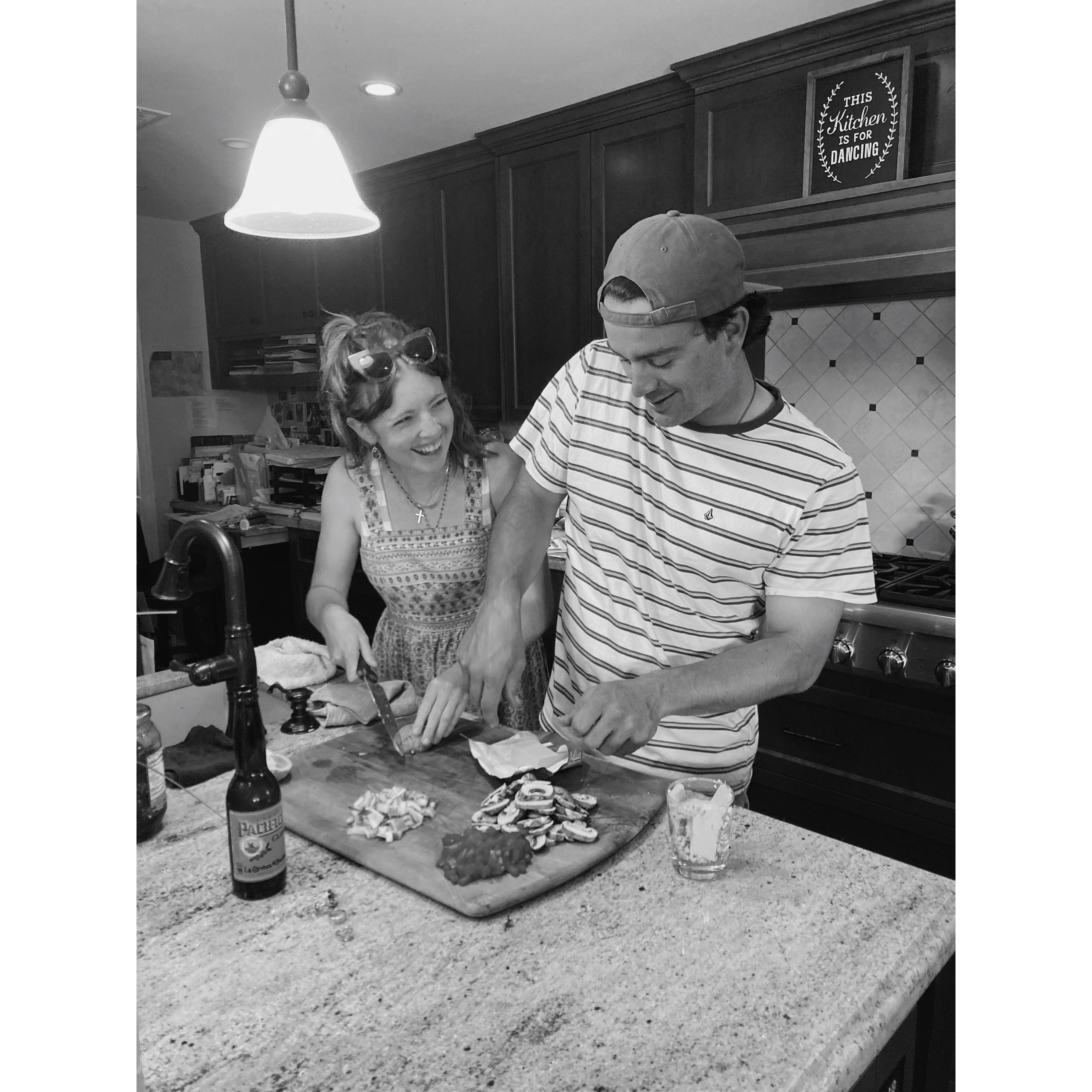 making dinner !!
